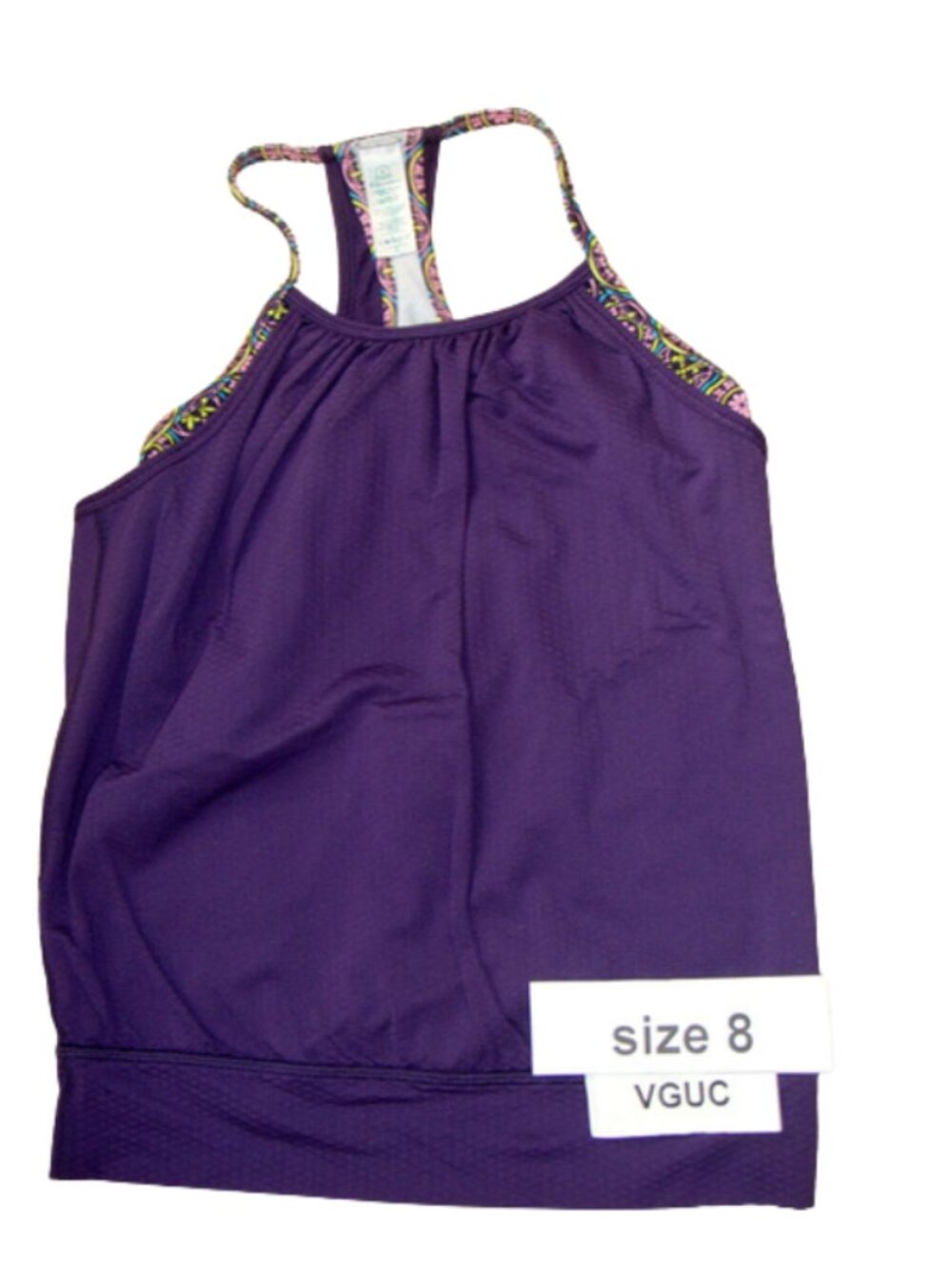 Ivivva Girl by Lululemon 🍋 Double Dutch Tank top purple double layer size 8